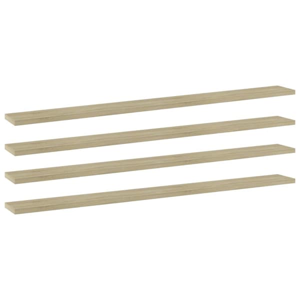 Hyllplan 4 st sonoma-ek 100x10x1,5 cm konstruerat trä