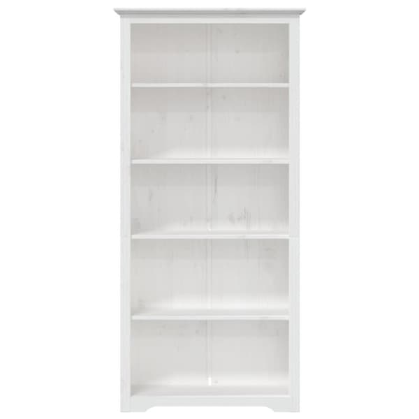 bogreol BODO 5 hylder 82x40x173 cm massivt fyrretræ hvid