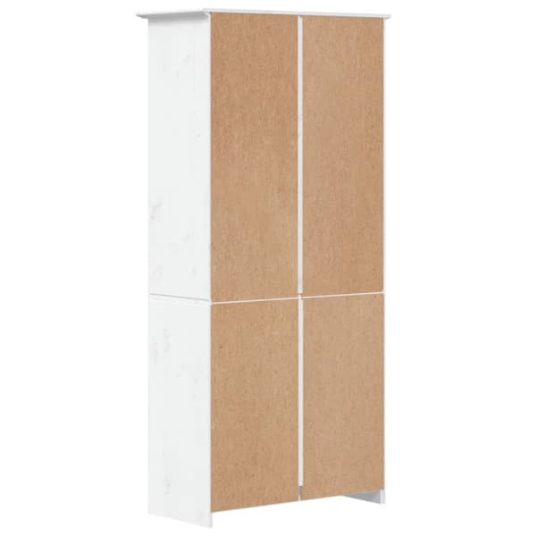 bogreol BODO 5 hylder 82x40x173 cm massivt fyrretræ hvid