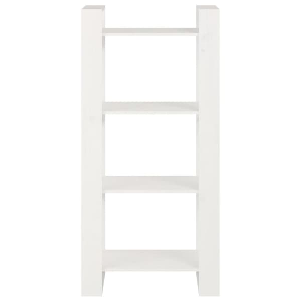 bogreol/rumdeler 60x35x125 cm massivt træ hvid