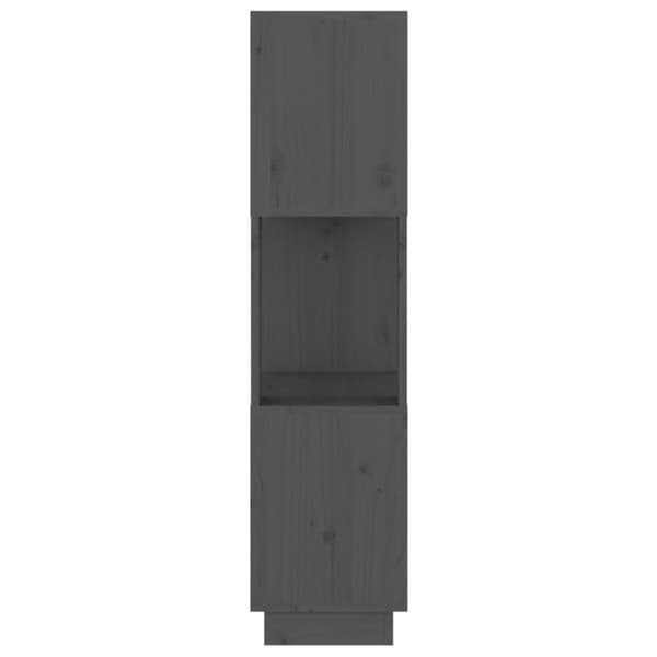 bogreol/rumdeler 51x25x101 cm massivt fyrretræ grå