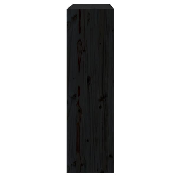 bogreol/rumdeler 80x30x103,5 cm massivt fyrretræ sort