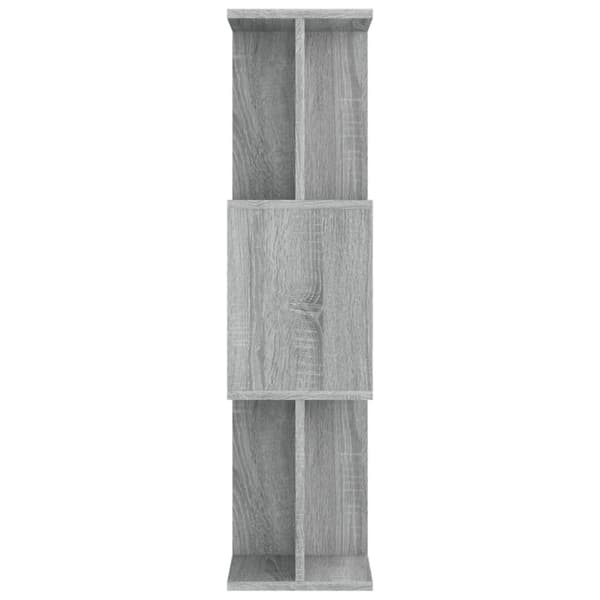bogreol/rumdeler 80x24x96 cm konstrueret træ grå sonoma-eg