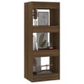 Miniatyrbillede 4 af 8: bogreol/rumdeler 40x30x103 cm konstrueret træ brun egetræ