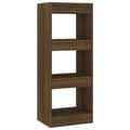 Miniatyrbillede 2 af 8: bogreol/rumdeler 40x30x103 cm konstrueret træ brun egetræ