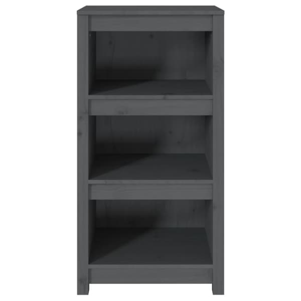 bogreol 50x35x97 cm massivt fyrretræ grå