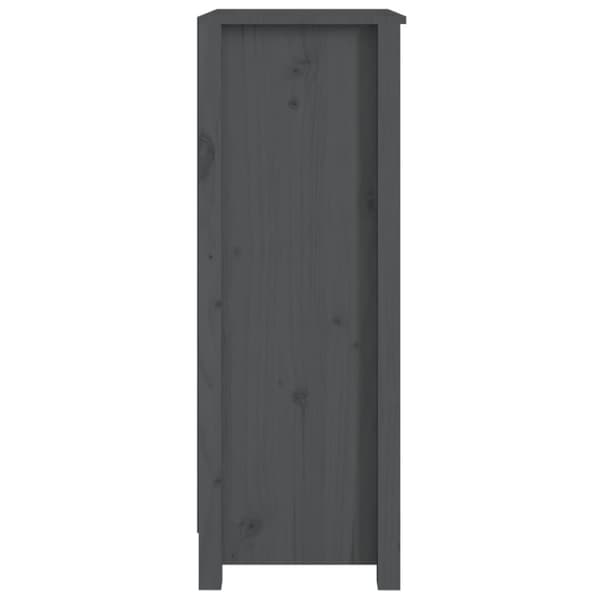 bogreol 50x35x97 cm massivt fyrretræ grå