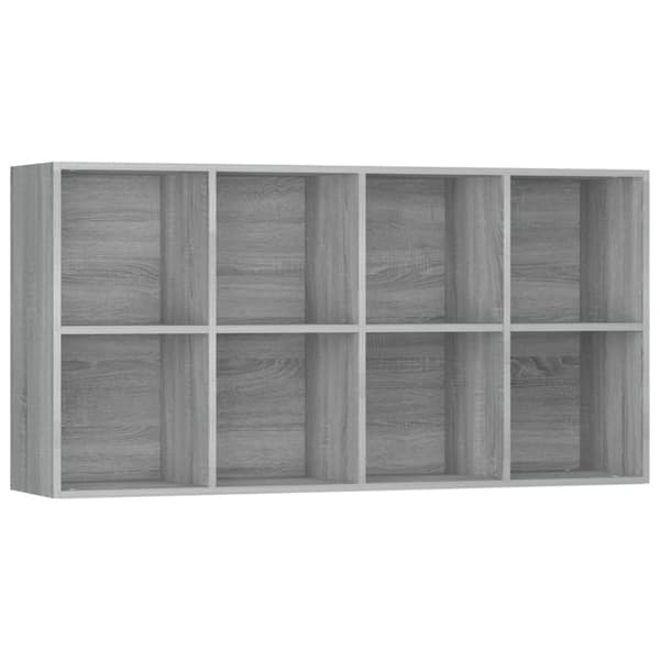 bogreol/skænk 66x30x130 cm konstrueret træ grå sonoma-eg