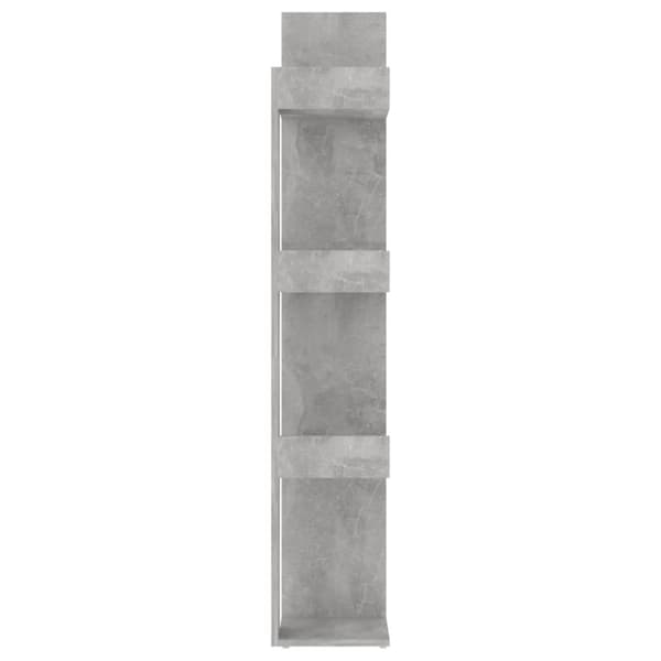 bogreol 86x25,5x140 cm konstrueret træ betongrå