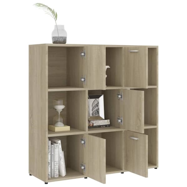 bogreol 90x30x90 cm konstrueret træ sonoma-eg