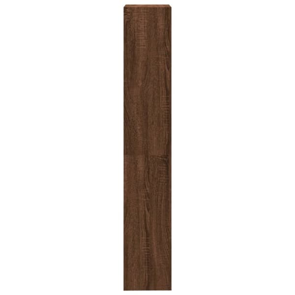 bogreol m. 4 hylder 40x24x143 cm konstrueret træ brunt egetræ