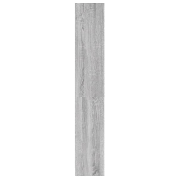 bogreol m. 4 hylder 60x24x142 cm konstrueret træ grå sonoma