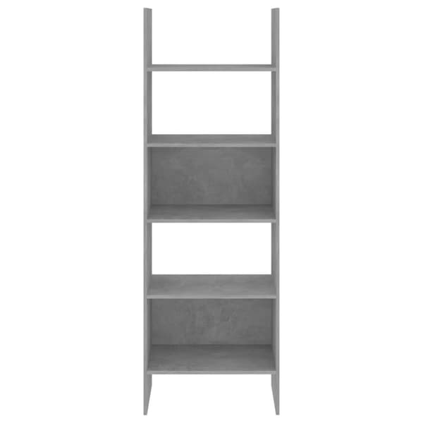 bogreol 60x35x180 cm konstrueret træ betongrå