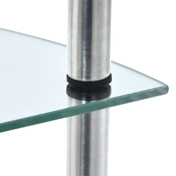 reol 4 hylder 30x30x100 cm hærdet glas transparent