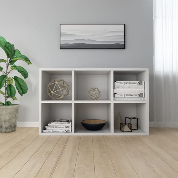 Kirjahylly/senkki valkoinen 66x30x98 cm lastulevy