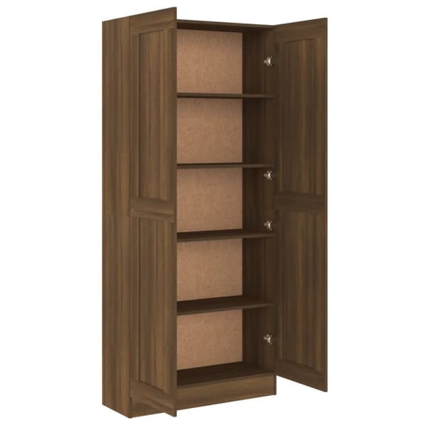 Kirjakaappi ruskea tammi 82,5x30,5x185,5 cm tekninen puu