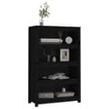 Miniatyrbillede 4 af 9: bogreol 80x35x126 cm massivt fyrretræ sort