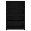 Miniatyrbillede 5 af 9: bogreol 80x35x126 cm massivt fyrretræ sort