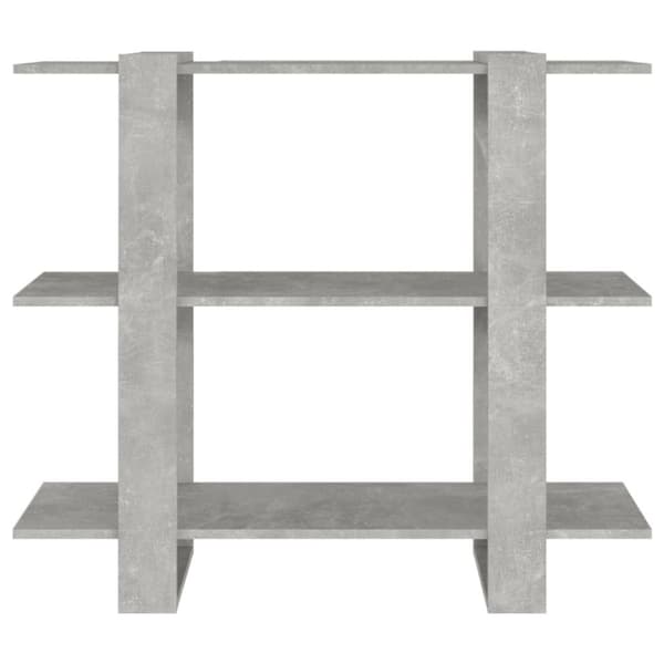 bogreol/rumdeler 100x30x87 cm betongrå