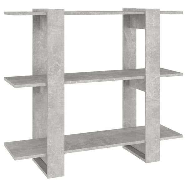 bogreol/rumdeler 100x30x87 cm betongrå
