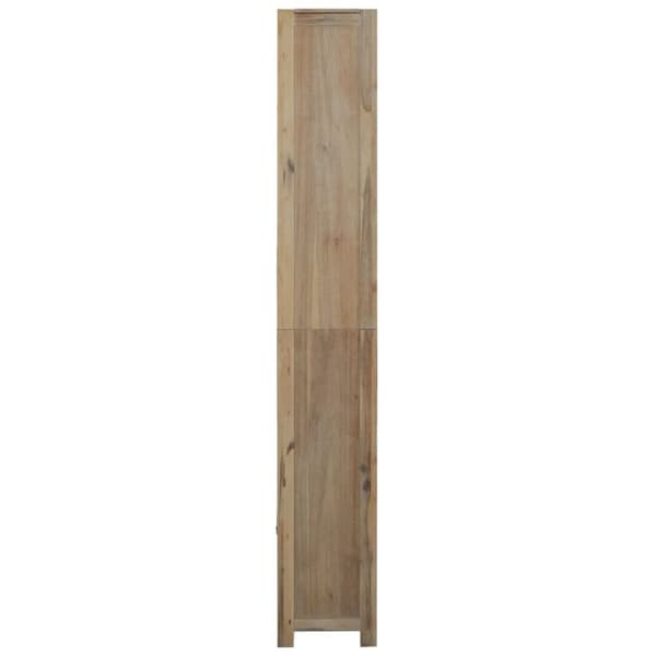 Kirjahylly 7 tasoa 80x30x200 cm täysi akaasiapuu