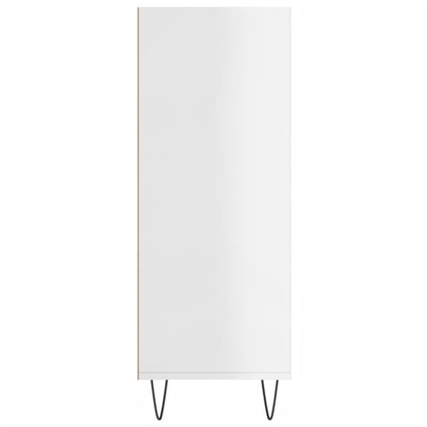 skab 69,5x32,5x90 cm konstrueret træ hvid højglans