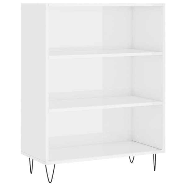 skab 69,5x32,5x90 cm konstrueret træ hvid højglans