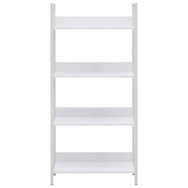 bogreol med 3 hylder 60x27,6x124,5 cm konstrueret træ hvid