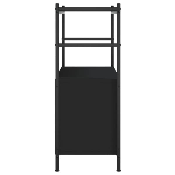 bogreol 80x30x78,5 cm konstrueret træ og jern sort