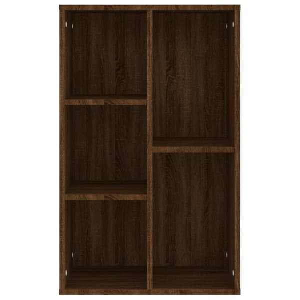 bogreol/skænk 50x25x80 cm konstrueret træ brun egetræsfarve