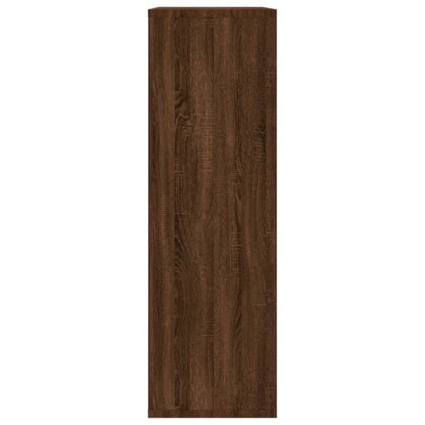 bogreol/skænk 50x25x80 cm konstrueret træ brun egetræsfarve