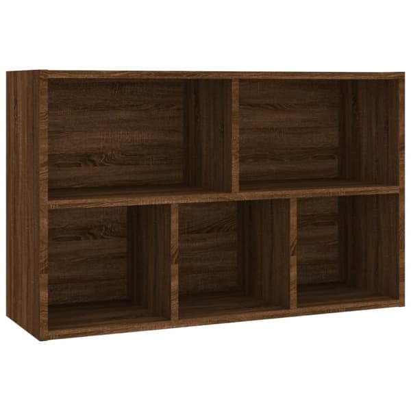 bogreol/skænk 50x25x80 cm konstrueret træ brun egetræsfarve