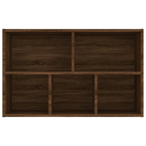 bogreol/skænk 50x25x80 cm konstrueret træ brun egetræsfarve