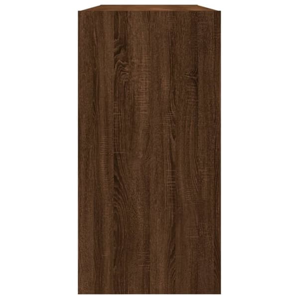 bogreol/skænk 50x25x80 cm konstrueret træ brun egetræsfarve