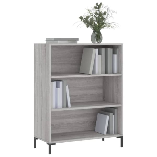 skab 69,5x32,5x90 cm konstrueret træ grå sonoma-eg