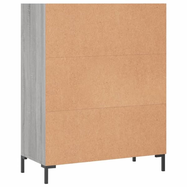 skab 69,5x32,5x90 cm konstrueret træ grå sonoma-eg