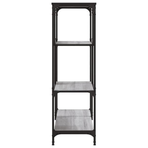 Kirjahylly harmaa Sonoma 81x36x115 cm tekninen puu ja teräs