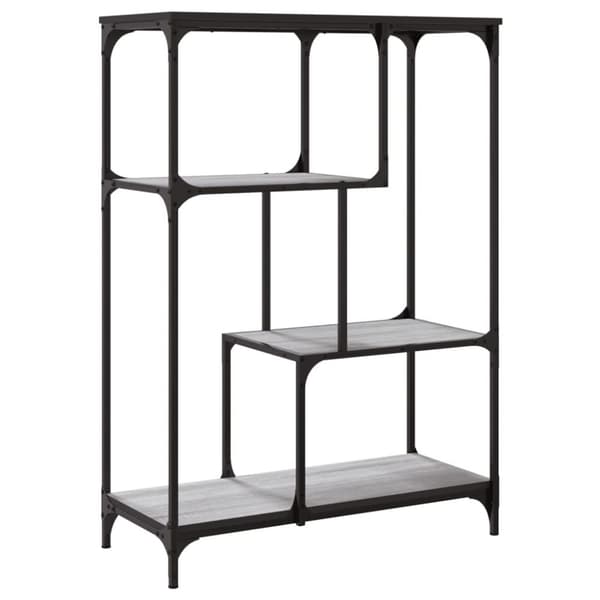 Kirjahylly harmaa Sonoma 81x36x115 cm tekninen puu ja teräs