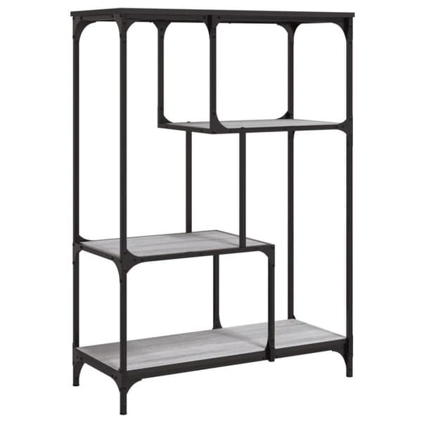 Kirjahylly harmaa Sonoma 81x36x115 cm tekninen puu ja teräs