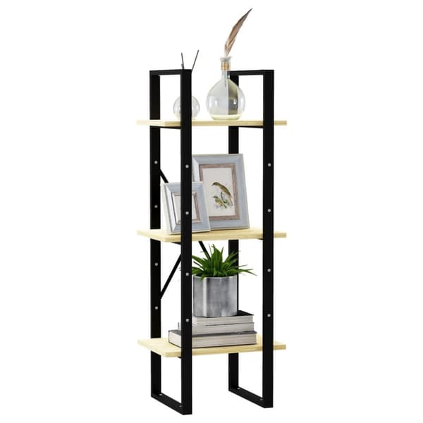 bogreol 40x30x105 cm 3 hylder massivt fyrretræ