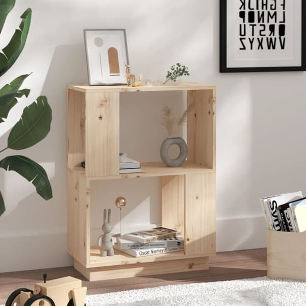 bogreol/rumdeler 51x25x70 cm massivt fyrretræ