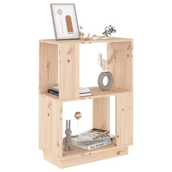 bogreol/rumdeler 51x25x70 cm massivt fyrretræ
