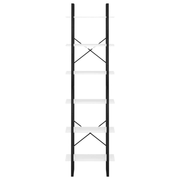 opbevaringsreol 60x30x210 cm konstrueret træ hvid