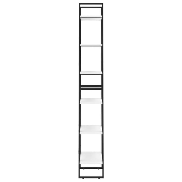 opbevaringsreol 60x30x210 cm konstrueret træ hvid