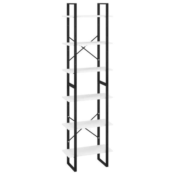 opbevaringsreol 60x30x210 cm konstrueret træ hvid