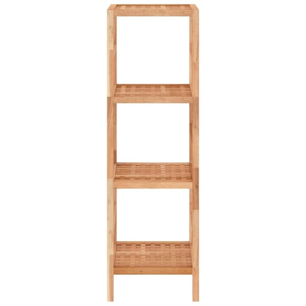 badeværelsesreol 35,5x35,5x112,5 cm massivt valnøddetræ