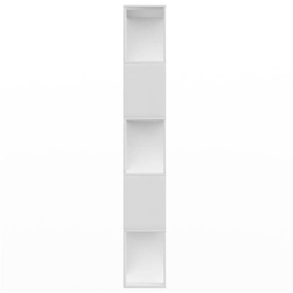 bogreol/rumdeler 80x24x159 cm konstrueret træ hvid