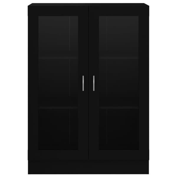 Vitriinikaappi musta 82,5x30,5x115 cm tekninen puu