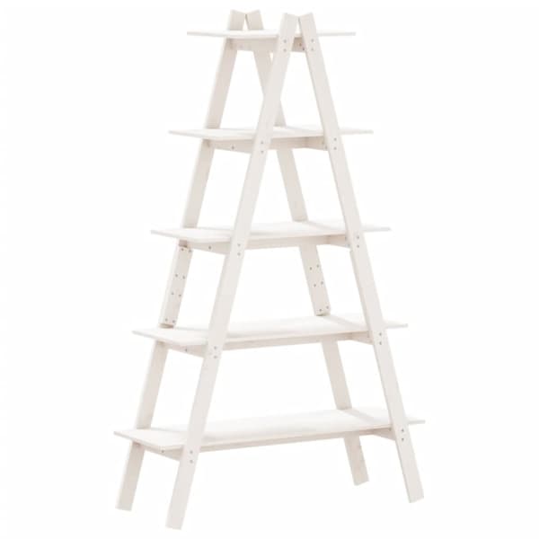 Hylla A-formad 5 hyllor 110x40x180,5 cm massiv furu