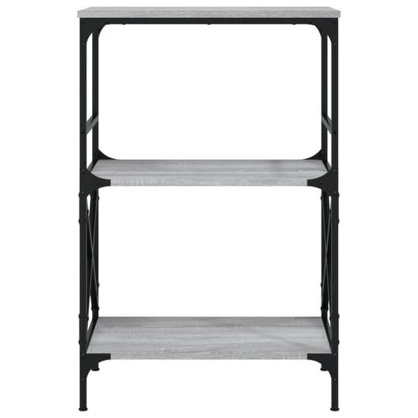 bogreol 4 hylder 59x35x90,5 cm konstrueret træ grå sonoma-eg